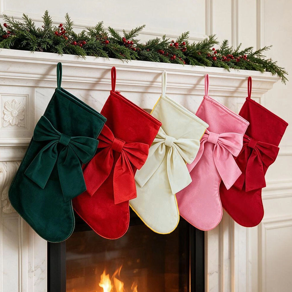 Christmas Stocking Hanging - 1 szt. skarpety świątecznej, torby na