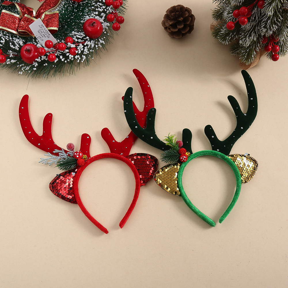 Reindeer Antlers Headband - 1 sztuka: świąteczna opaska do włosów