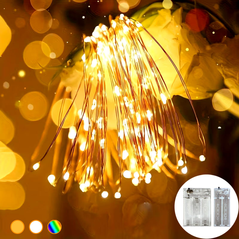 Led Fairy String Lights - Lampki LED w kształcie światełek, łańcuchy