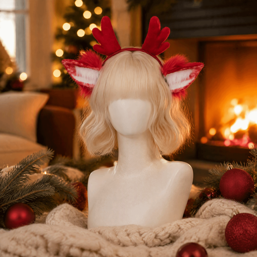 Reindeer Antlers Headband - Opaska z rogami renifera na świąteczne