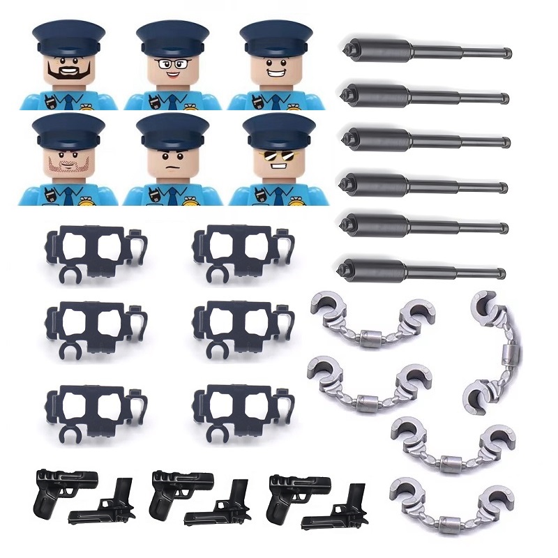 Lego Set City - 6 SZT./ZESTAW Kajdanki Policji Miasta USA