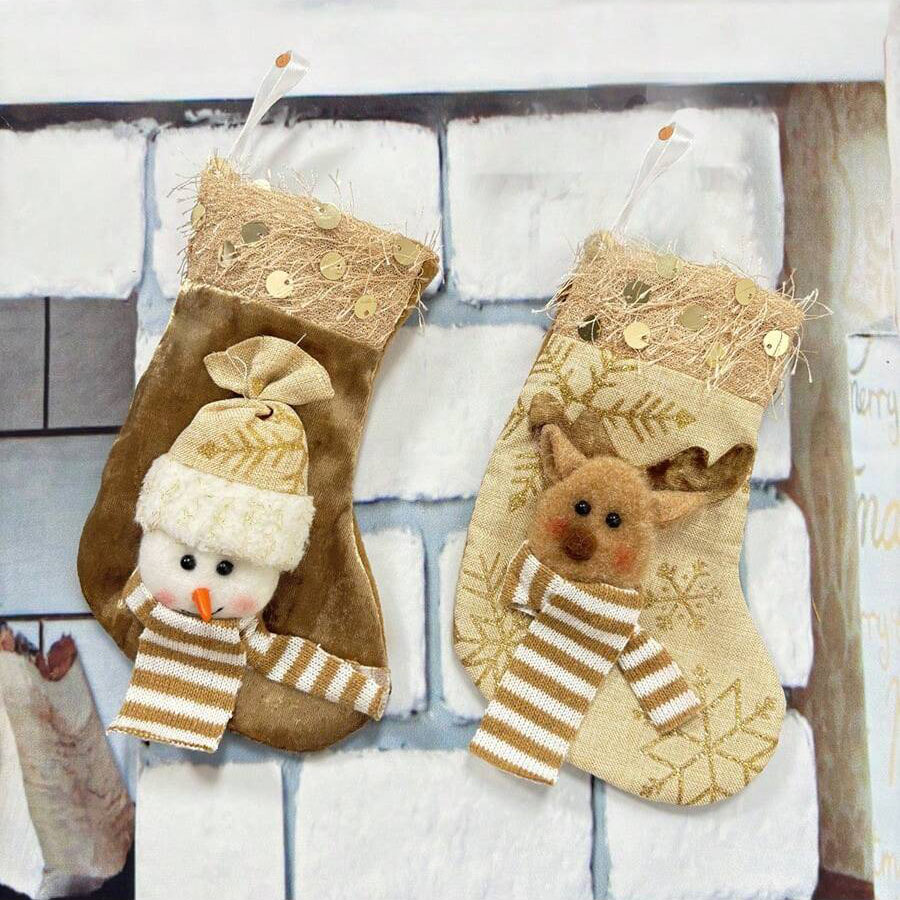 3 sztuki świątecznych skarpet  – Christmas Stocking Hanging recenzja i cena