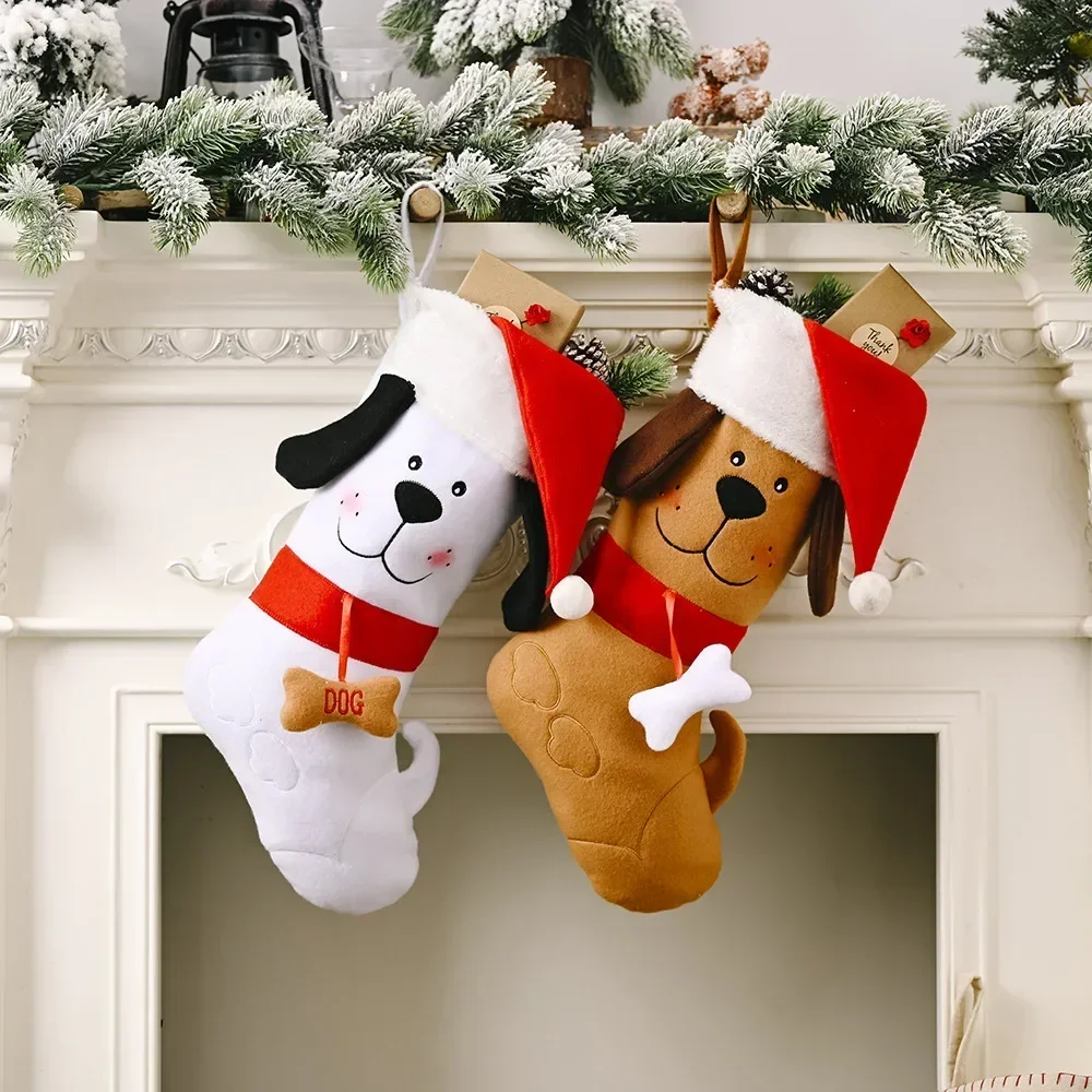 Kształt kości psa Pończochy św – Christmas Stocking Hanging recenzja i cena