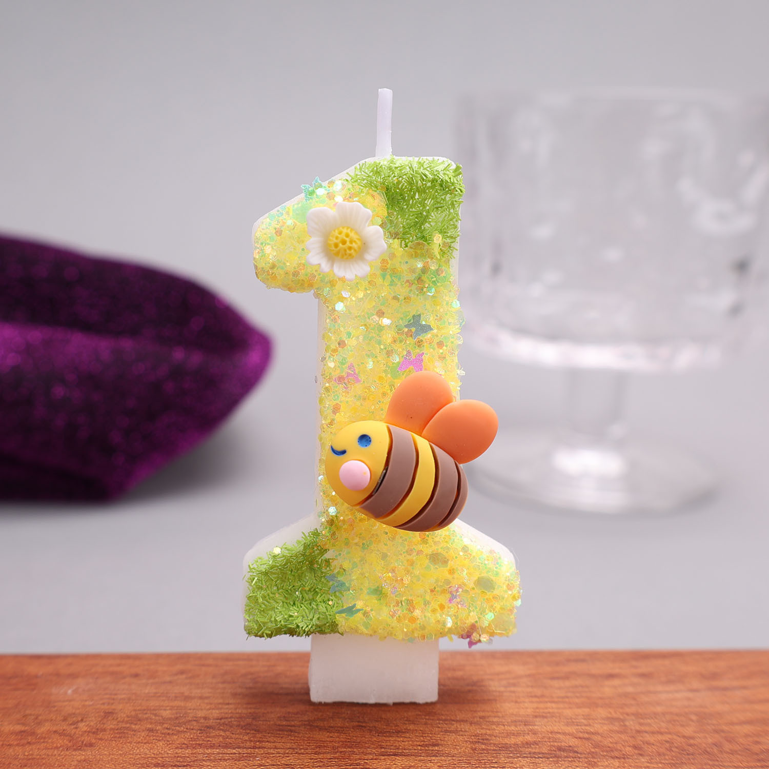 Żółto-zielone cyfrowe świece,  – Holiday Candle Set recenzja i cena