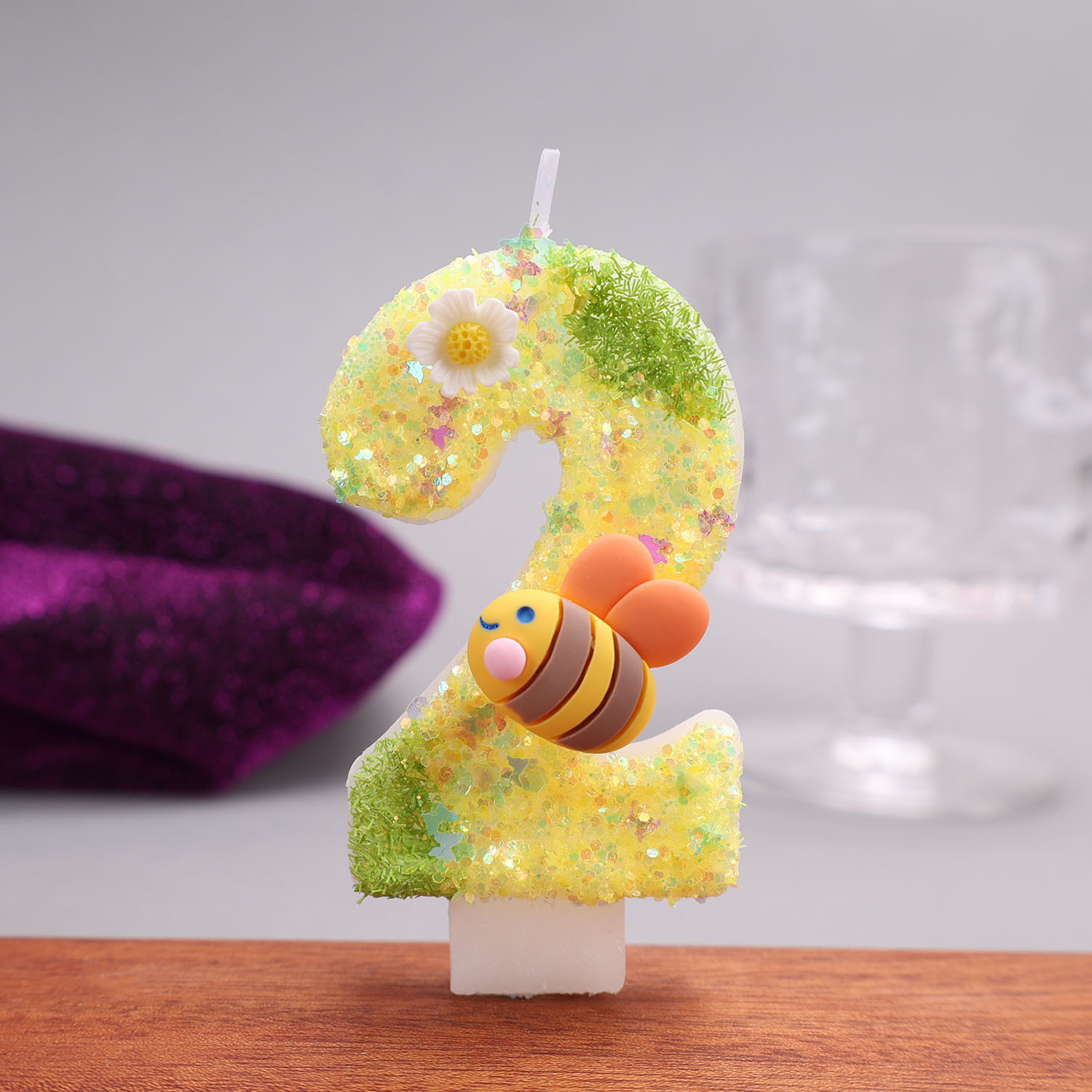 Żółto-zielone cyfrowe świece,  – Holiday Candle Set recenzja i cena