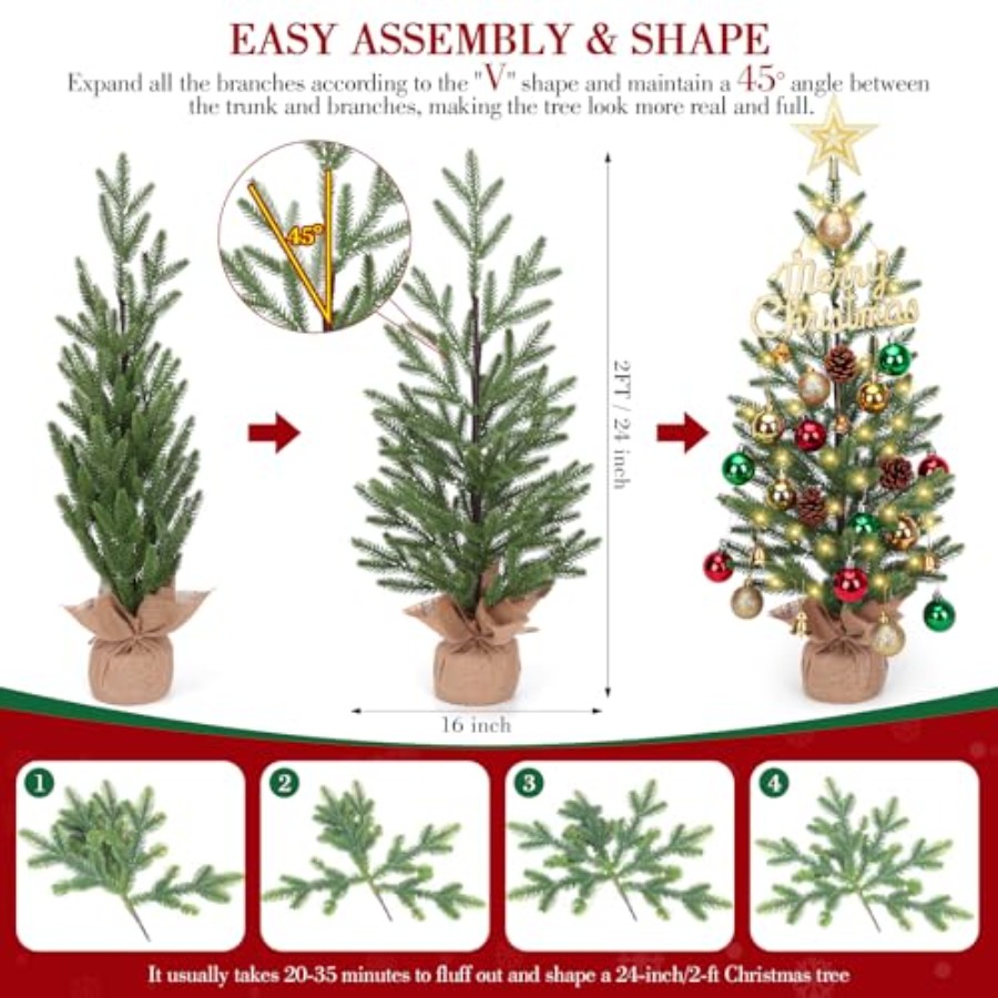 Mini choinka świąteczna 60 cm, – Christmas Tree Artificial recenzja i cena