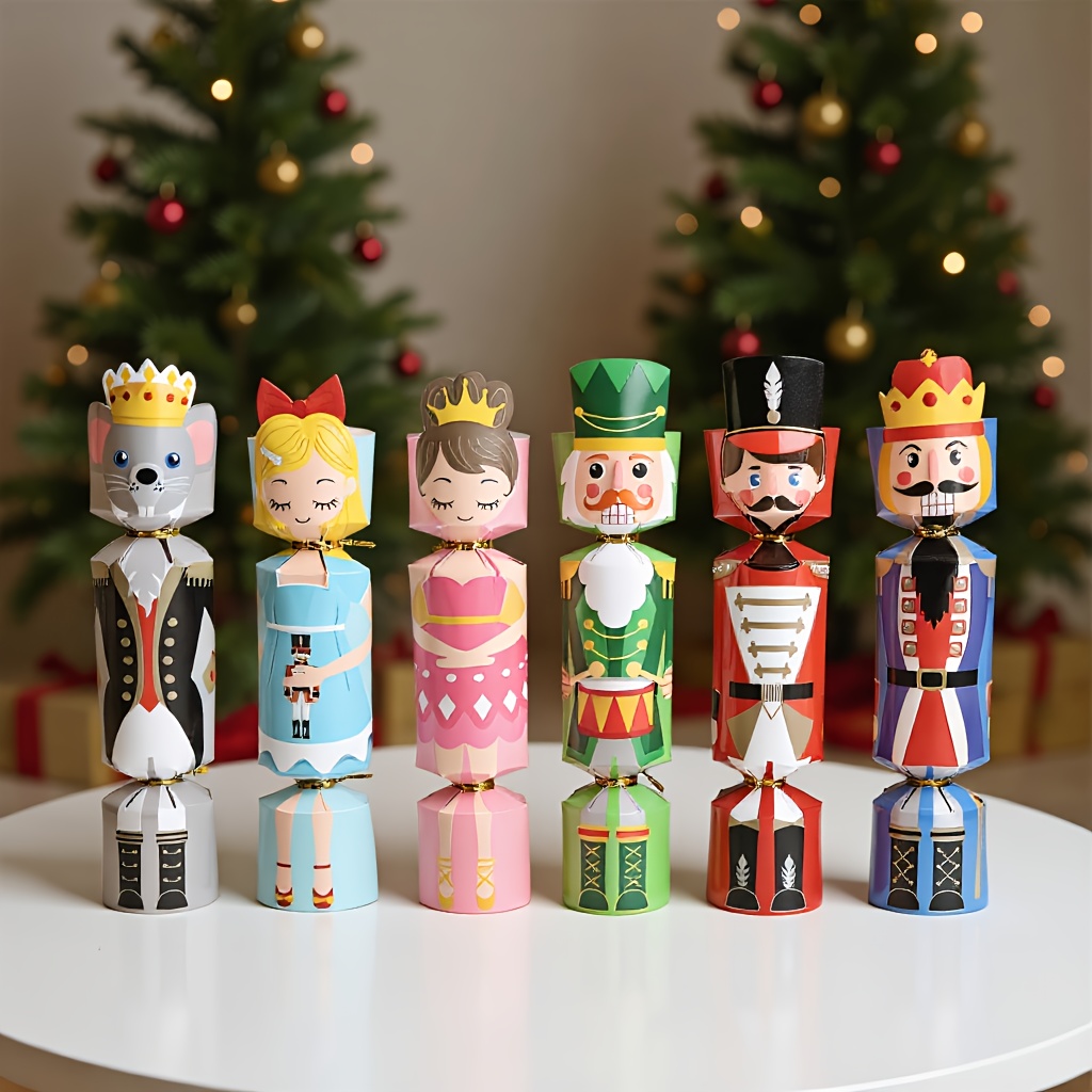 24 szt. Świąteczne pudełka na  – Nutcracker Figurine recenzja i cena