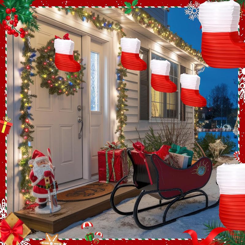 1 szt. papierowych lampionów ś – Christmas Stocking Hanging recenzja i cena