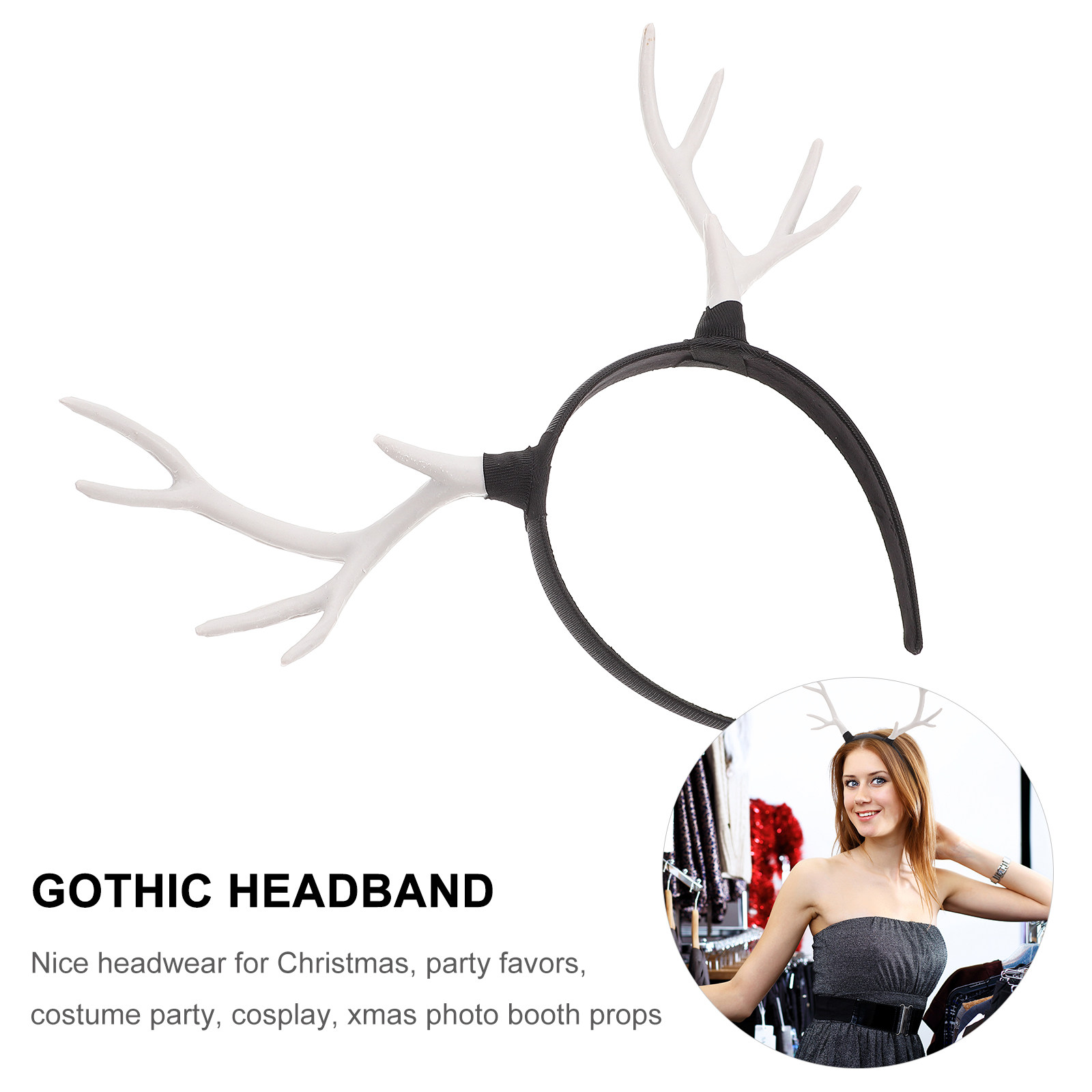 1 szt. Urocza opaska na głowę  – Reindeer Antlers Headband recenzja i cena
