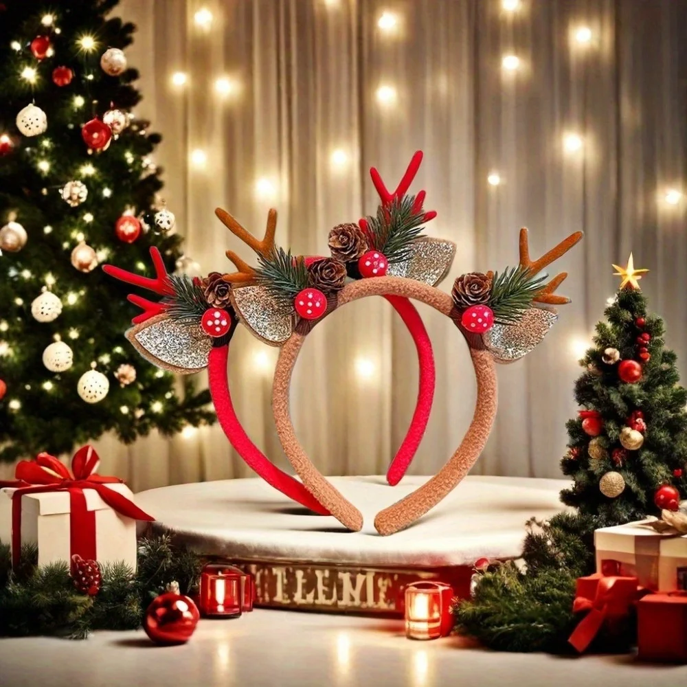 1 szt. Świąteczne opaski na gł – Reindeer Antlers Headband recenzja i cena