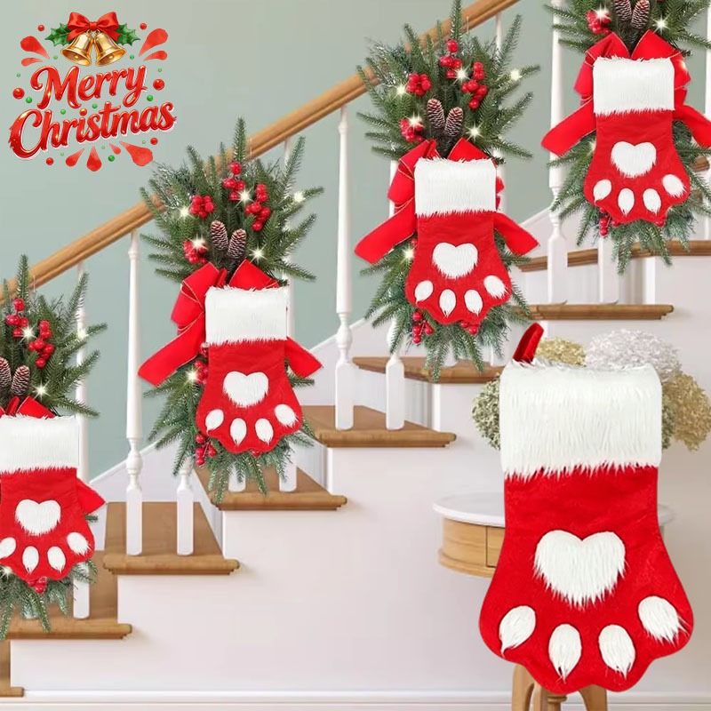 Zimowa pluszowa skarpeta świąt – Christmas Stocking Hanging recenzja i cena